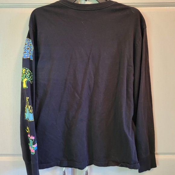 Walt Disney World Black Long Sleeve Tee With Neon Print - Picture 5 of 6